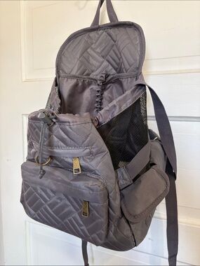 Gray Drawstring Daypack Backpack small animal- Top Paw